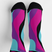 Ebb and Flow 4 - Roze, Paars, Blauw en Zwart Sokken (Top)