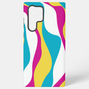 Ebb and Flow 4 - Turquoise, Geel, Roze en Wit Samsung Galaxy Hoesje