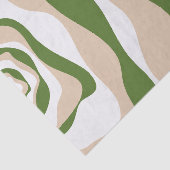 Ebb and Flow 4 - Wit, Zand en Palm Groen Tissuepapier (Detail)