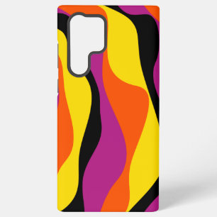 Ebb and Flow 4 - Zwart, Roze, Oranje en Geel Samsung Galaxy Hoesje