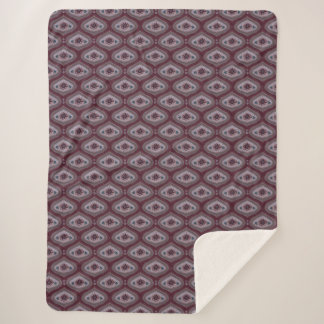 Ebb and Flow Maroon Motief Sherpa Dekbed Deken