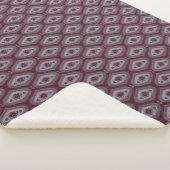 Ebb and Flow Maroon Motief Sherpa Dekbed Deken (3/4)