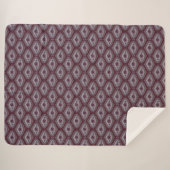 Ebb and Flow Maroon Motief Sherpa Dekbed Deken (Voorkant (horizontaal))