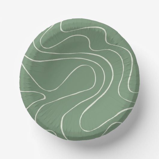 Ebb en Flow 2 in groen Papieren Kommen (Voorkant)