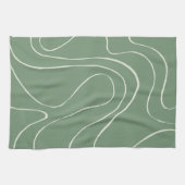 Ebb en Flow 2 in groen Theedoek (Horizontaal)