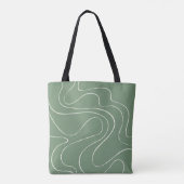 Ebb en Flow 2 in groen Tote Bag (Achterkant)