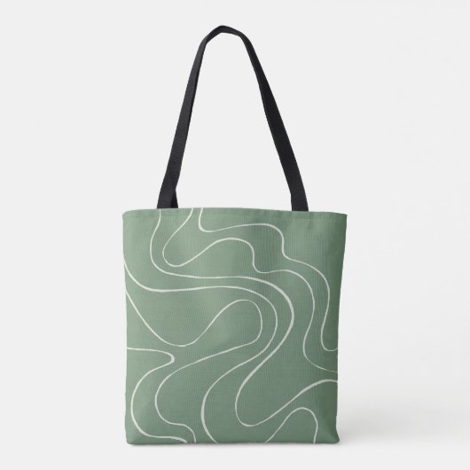 Ebb en Flow 2 in groen Tote Bag (Achterkant)
