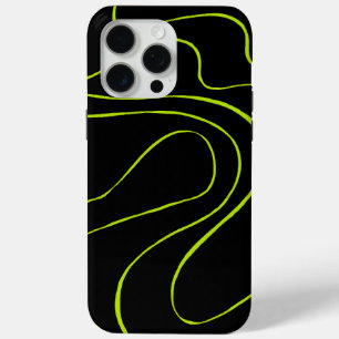 Ebb en Flow 2 in Lime Green en Black iPhone 15 Pro Max Hoesje