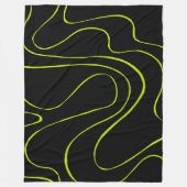 Ebb en Flow 2 in Lime Green en Black Fleece Deken (Voorkant)