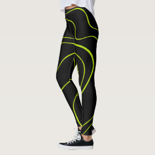 Ebb en Flow 2 in Lime Green en Black Leggings