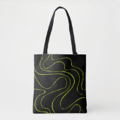 Ebb en Flow 2 in Lime Green en Black Tote Bag (Voorkant)