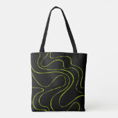 Ebb en Flow 2 in Lime Green en Black Tote Bag (Achterkant)