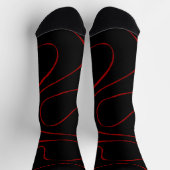 Ebb en Flow 2 in rood en zwart Sokken (Top)