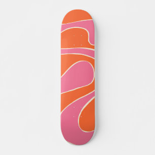 Ebb en Flow 2 in roze, Sinaasappel en crème Persoonlijk Skateboard