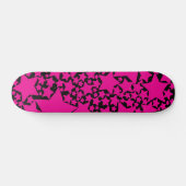 Ebb en Flow 2 in zwart en magenta Persoonlijk Skateboard (Horizontaal)