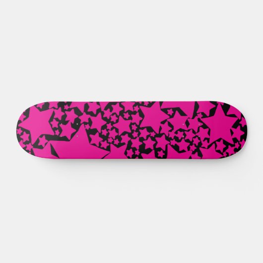 Ebb en Flow 2 in zwart en magenta Persoonlijk Skateboard (Horizontaal)