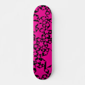 Ebb en Flow 2 in zwart en magenta Persoonlijk Skateboard (Voorkant)