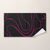 Ebb en Flow 2 - Magenta en Zwart Bad Handdoek (Handdoek)