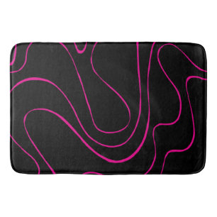 Ebb en Flow 2 - Magenta en Zwart Badmat