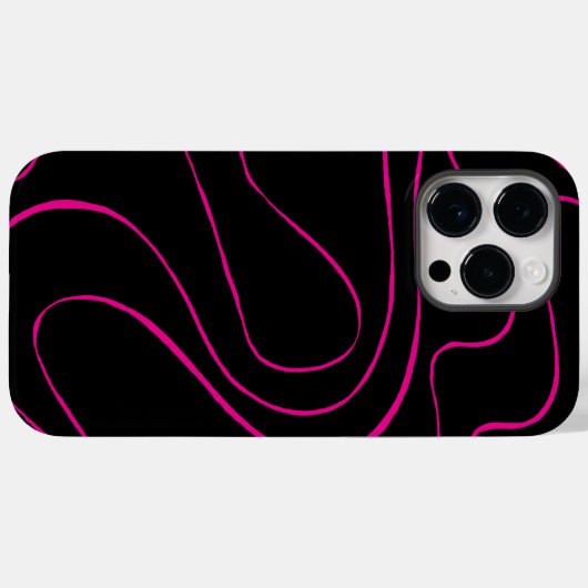 Ebb en Flow 2 - Magenta en Zwart Case-Mate iPhone Case (Achterkant (horizontaal))