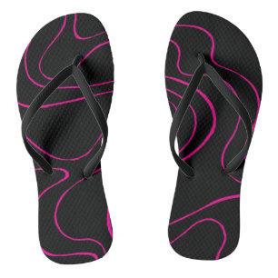 Ebb en Flow 2 - Magenta en Zwart Teenslippers