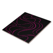 Ebb en Flow 2 - Magenta en Zwart Tegeltje (Zijkant)