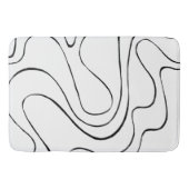 Ebb en Flow 2 - zwart en wit Badmat (Voorkant)