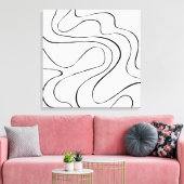 Ebb en Flow 2 - zwart en wit Canvas Afdruk (Insitu (Woonkamer))