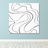 Ebb en Flow 2 - zwart en wit Canvas Afdruk (Insitu (Houten vloer))