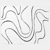 Ebb en Flow 2 - zwart en wit Fleece Deken (Voorkant (Horizontaal))