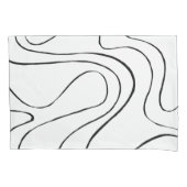 Ebb en Flow 2 - zwart en wit Kussensloop (Voorkant-Links)