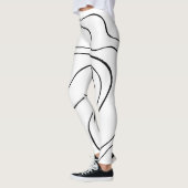 Ebb en Flow 2 - zwart en wit Leggings (Links)