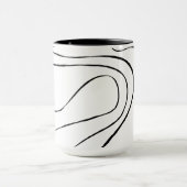 Ebb en Flow 2 - zwart en wit Mok (Midden)