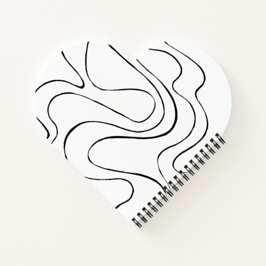 Ebb en Flow 2 - zwart en wit Notitieboek (Achterkant)