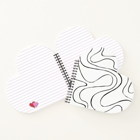 Ebb en Flow 2 - zwart en wit Notitieboek (Binnen)