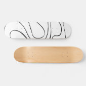 Ebb en Flow 2 - zwart en wit Persoonlijk Skateboard (Horizontaal)