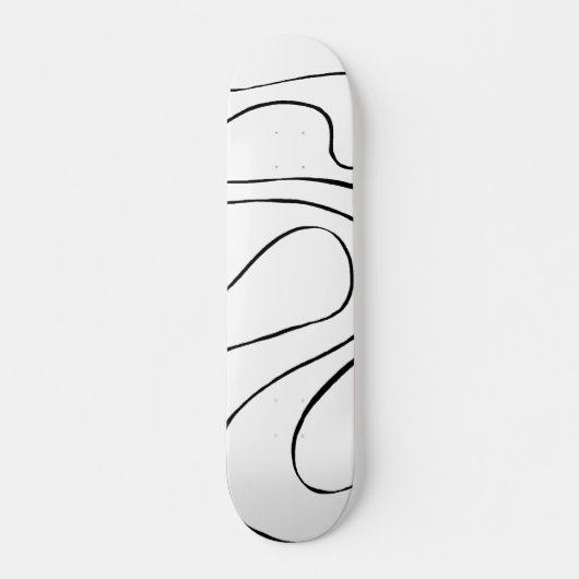 Ebb en Flow 2 - zwart en wit Persoonlijk Skateboard (Voorkant)