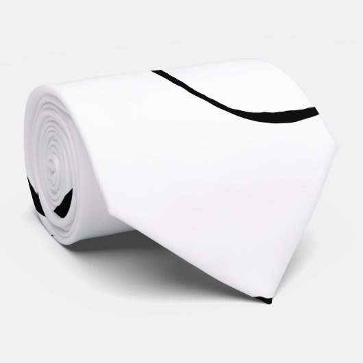 Ebb en Flow 2 - zwart en wit Stropdas (Opgerold)