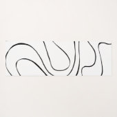 Ebb en Flow 2 - zwart en wit Yogamat (Achterkant (horizontaal))