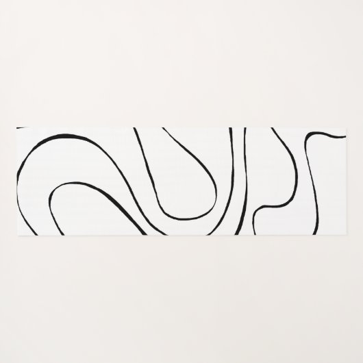 Ebb en Flow 2 - zwart en wit Yogamat (Achterkant (horizontaal))