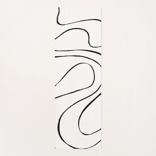 Ebb en Flow 2 - zwart en wit Yogamat (Voorkant)