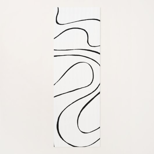 Ebb en Flow 2 - zwart en wit Yogamat (Achterkant)