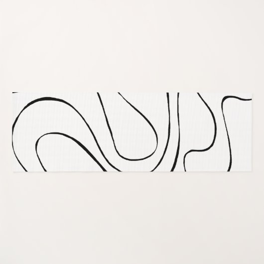 Ebb en Flow 2 - zwart en wit Yogamat (Voorkant (horizontaal))