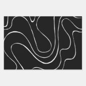 Ebb en Flow 2 - zwart op wit Inpakpapier Vel (Voorkant 2)