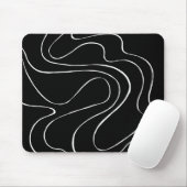 Ebb en Flow 2 - zwart op wit Muismat (Met muis)