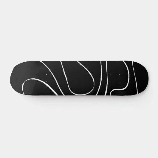 Ebb en Flow 2 - zwart op wit Persoonlijk Skateboard (Horizontaal)