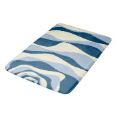 Ebb en Flow 4 - Donkerblauw, Lichtblauw en Crème Badmat (Gekanteld)