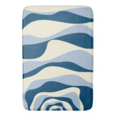 Ebb en Flow 4 - Donkerblauw, Lichtblauw en Crème Badmat (Voorkant Verticaal)