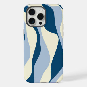 Ebb en Flow 4 - Donkerblauw, Lichtblauw en Crème iPhone 15 Pro Max Case