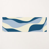 Ebb en Flow 4 - Donkerblauw, Lichtblauw en Crème Yogamat (Voorkant (horizontaal))